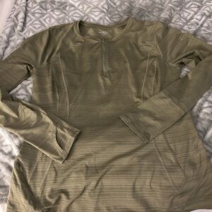 Athleta Sage Green Zip-Up Top